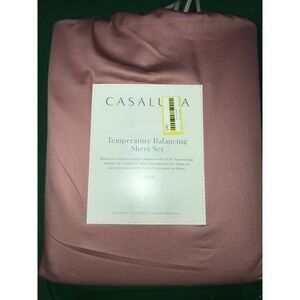 New Casaluna Temperature Balancing Sheet Set Queen Size, Modern Rose 300 TC